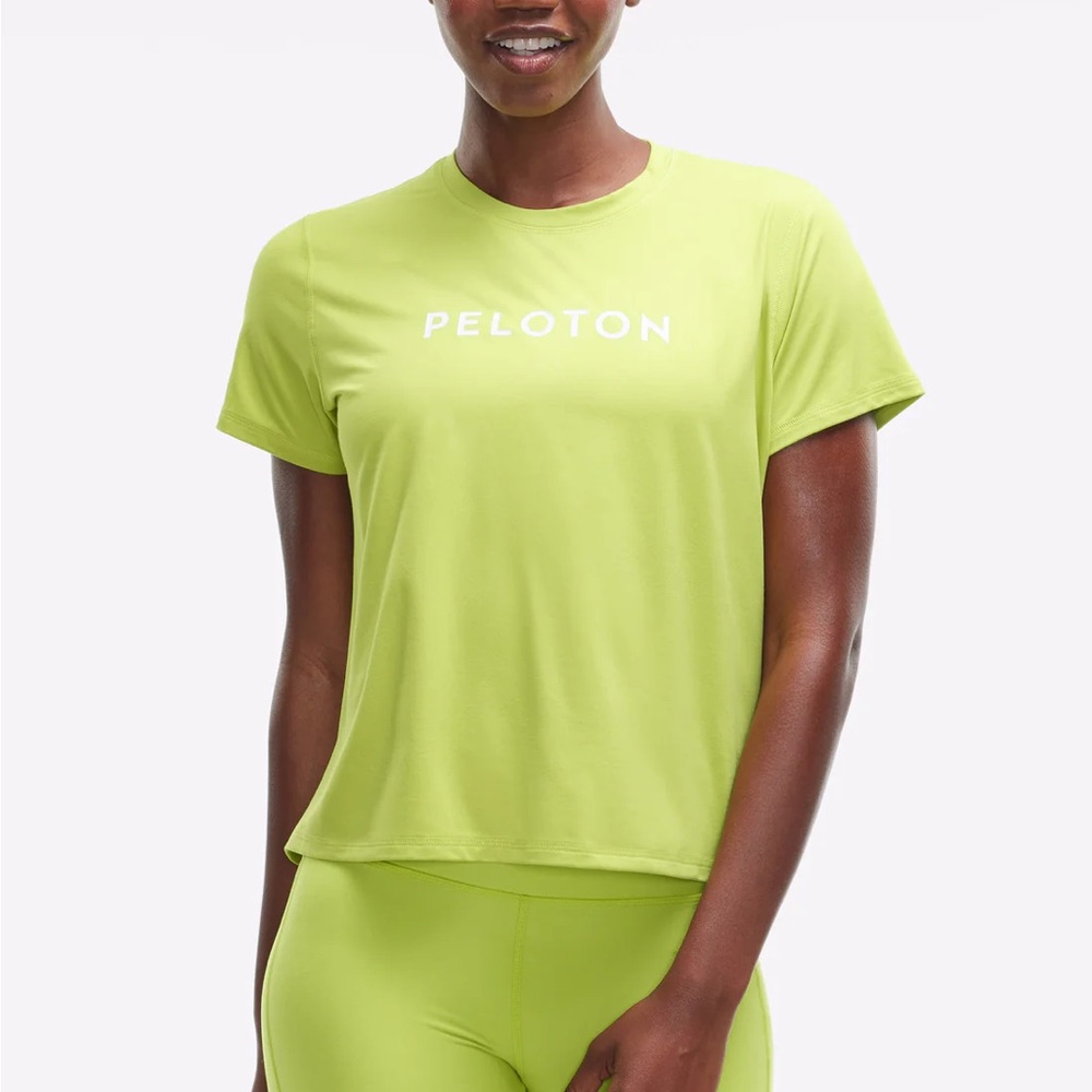 Peloton Women's Soft Tech Jersey Tie Back Tee - Small - Green